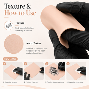 Peau d'entraînement en silicone pour maquillage permanent, double face, pour débutants, accessoires de <span class=keywords><strong>tatouage</strong></span> - Product Image 6