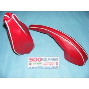 Kit FIAT 500 F L R avec pommeau de vitesse 5 vitesses rouge/blanc, frein à main et pommeau de vitesse - Product Image 1