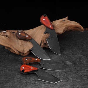 Cuchillo de Supervivencia para Exteriores, Buceo y Camping, Alta Dureza, Forjado a Mano en Acero Inoxidable, Hoja Fija con Botón de Empuje y Funda, OEM, Portátil - Product Image 1