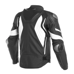 Hot Selling Men's Black Genuine Cowhide Leather Motorbike Jacket High Performance Track Protected Motorcycle Jacket For Men - Product Image 2