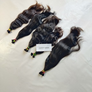 Nhà Máy Bán Buôn Giá Thô Ấn Độ Đền Trinh Nữ Nhân Phần Mở Rộng Tóc Lỏng Sâu Sóng Curl Phong Cách Phía Trước Tóc Bó Trong Số Lượng Lớn - Product Image 5