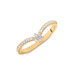 Anillo de diamante de oro cultivado en laboratorio con un impresionante motivo floral - Product Image 4