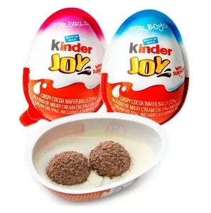 Chocolate Surprise Egg Candy for Kids with Kinder Joy Figure Toys Inside