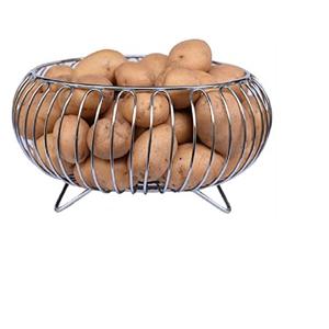 Tazón de fruta decorativo para el hogar personalizado, soporte de aluminio pulido para mesa de cocina para uso en restaurante doméstico, embalado en cartón - Product Image 2