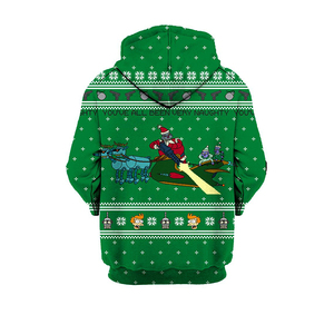Fait sur mesure décontracté Noël pull à capuche hiver thermique Streetwear pour grande taille pour l'hiver noël bases coton mélangé - Product Image 4