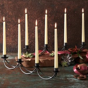 Modern Look <b>Candle</b> <b>Holder</b> Decorative <b>Black</b> Coated 4 Arm <b>Metal</b> Iron <b>Candle</b> <b>Holder</b> for Events Hotels Home Decor Christmas Ramadan - Product Image 2