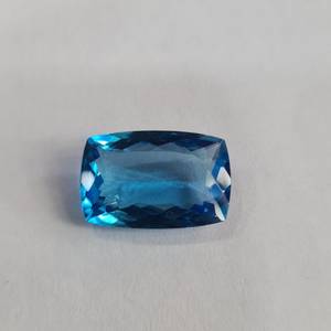 Topacio Azul Natural con Corte Cojín y Efecto Fuego Azul para Joyería - Product Image 1