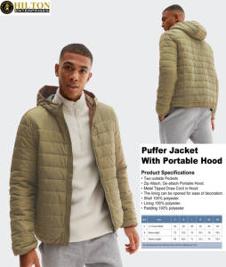Logo personnalisé OEM Veste d'hiver pour hommes Manteau matelassé en laine polaire à bulles Imperméable pour l'extérieur Vente en gros - Product Image 2