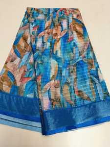 Nueva colección de vestido de algodón suave negro Material seda Color negro Saree con mangas completas Sari de boda para mujeres y niñas - Product Image 2