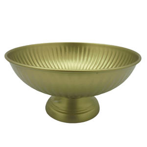 Bol à salade de service rond en métal, bol de service blanc pour la décoration de cuisine et de table faite à la main - Product Image 6