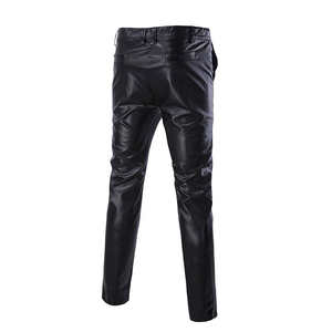 Vente en gros meilleur pantalon de moto en cuir de vachette pour hommes léger décontracté taille haute en cuir véritable dans les conceptions OEM 2025 - Product Image 2