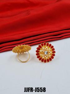 Anillo de dedo de moda de aleación exclusiva para mujer, joyería llamativa de diseñador ajustable, boda, fiesta nupcial, informal, étnico, venta al por mayor - Product Image 2
