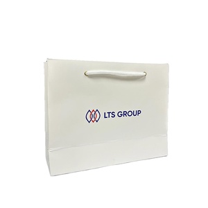 Bolsa de Compras Ecológica de Papel Color Marfil, Bolsa de Embalaje de Lujo con Impresión Personalizada, Suministro al por Mayor de Fábrica en Vietnam - Product Image 1