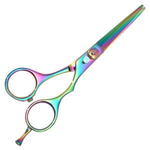 Ciseaux de barbier professionnels, ciseaux de coiffure multicolores, acier inoxydable japonais de qualité 420 LCI, pour droitiers - Product Image 1