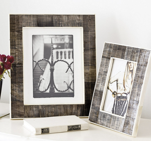 Marco de fotos de cuerno natural hecho a mano Chipset pegado a mano delicado pulido a mano brillante disponible en varios colores - Product Image 1