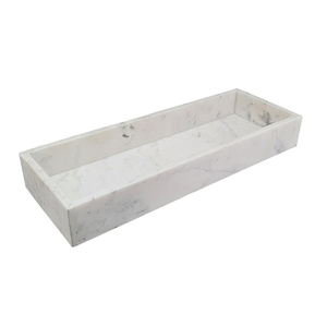 Plateau en marbre naturel personnalisé en gros, plateau écologique pour les collations, les fruits secs, les ornements, plateau de luxe au design antique - Product Image 2