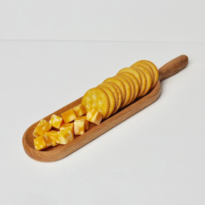 Platos de servicio gourmet, plato de madera con mango, bandeja de servicio de madera para exhibir alimentos y bocadillos hechos en Vietnam - Product Image 3
