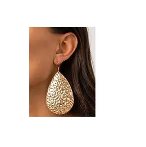 India handicraft brass earring fashion best-seller simple round smooth ear ring and handmade use top selling