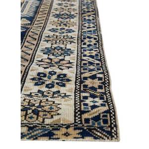 Tapis en laine d'Azerbaïdjan (c.1920) – Design géométrique oriental vintage pour la maison, le salon, la chambre, le bureau – Rectangulaire, carré, vintage - Product Image 4