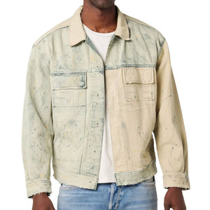 Nouvelle conception Veste en jean en toile pour homme Couleur personnalisée Logo sur le devant Streetwear d'hiver Écologique - Product Image 3
