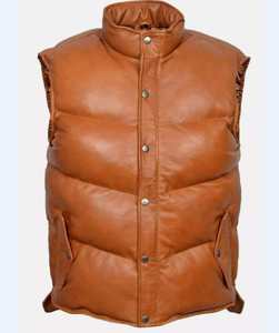 Chaqueta de piel acolchada personalizada chaqueta de piel acolchada tejida OEM chaqueta cálida de moda con cremallera al por mayor en piel auténtica de oveja - Product Image 5