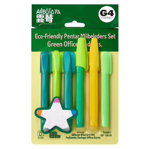 Set di Evidenziatori Ecologici Pentar, Accessori da Ufficio Verdi - Product Image 2