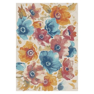 Tapis RUGS DEPOT LXDP-0235 en gros, tapis ethnique kilim en chenille imprimé numériquement, couleur terre cuite dorée, lavable en machine, antidérapant - Product Image 1