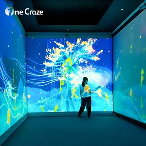 Système logiciel de <span class=keywords><strong>projecteur</strong></span> mural et de sol interactif immersif à écran vidéo à bas <span class=keywords><strong>prix</strong></span>, affichage holographique <span class=keywords><strong>3D</strong></span> - Product Image 1