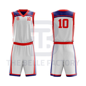 Uniforme de basket-ball personnalisable de haute qualité, séchage rapide, 100% coton, design unique, respirant, imprimé par transfert thermique, unisexe, sport - Product Image 1