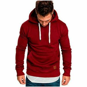Sudadera con Capucha Personalizada para Hombre, Estilo Urbano, Informal, Holgada, con Bolsillo, de Poliéster/Algodón, Impermeable, Transpirable, Forrada de Felpa - Product Image 1
