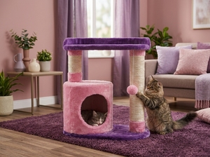 Arbre à chat Amistar Kitty Aurora de haute qualité avec 3 niveaux pour chats - Product Image 5