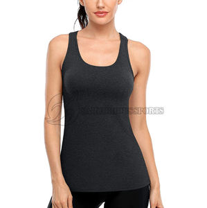 Femmes grande taille coupe ajustée dos ouvert débardeur respirant été sport Yoga gymnastique entraînement court Style décontracté motif solide - Product Image 1