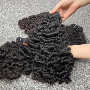 Vqhair ผมต่อผมมนุษย์เกรดเวียดนามแบบดิบเรีมี่ใช้สำหรับต่อผมแบบสองชั้นทำจากผ้าสองชั้นดัดโค้งสไตล์ชาวพม่าคนบริจาคหนึ่งคน - Product Image 5