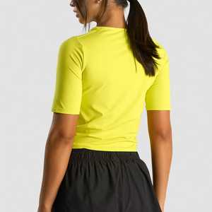 T-shirts de course de yoga athlétique décontractés avec logo personnalisé pour femmes - Product Image 5