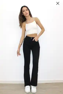 Jeans en denim bleu clair pour femmes, taille basse, coupe skinny, écologiques, 100% coton, asymétriques, personnalisables, formels, vente chaude - Product Image 5