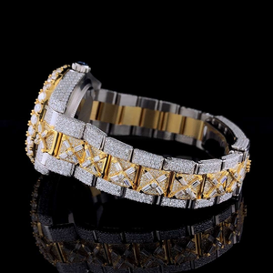 Reloj de Lujo con Diamantes Redondos de Moissanita, Estilo Hip Hop, para Hombre - Product Image 5