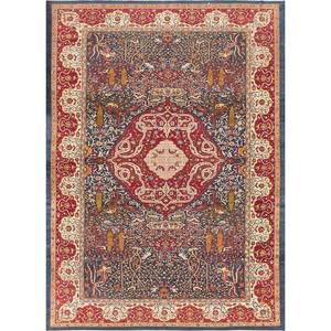 พรมขนสัตว์ถักมือสีน้ำเงิน Aalam ลายเปรม-326 แบบเปอร์เซีย ขนาดใหญ่ สำหรับห้องโถง ห้องนั่งเล่น ผลิตภัณฑ์ใหม่ - Product Image 1