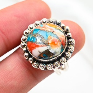 Tendencia 925 plata esterlina turquesa piedra preciosa anillo joyería hecha a mano plata estilo bohemio anillo joyería para mujeres regalo para niñas - Product Image 2