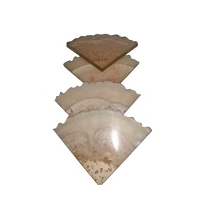 Round <b>Green</b> Resin with Gold Combination Table <b>Coaster</b> and Mats with Two Color Natural Shade - Product Image 6