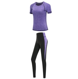 Ropa deportiva de secado rápido para mujer, conjunto de yoga, fitness, gimnasio, ropa de yoga, conjuntos de traje, abrigo, sujetador, camiseta y mallas, entrenamiento para correr 2024 - Product Image 4