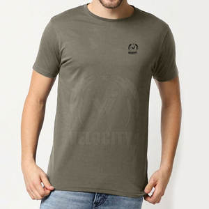 T-shirt de sport respirant pour hommes, coupe ajustée, Streetwear confortable, polyester/coton, prix d'usine - Product Image 1