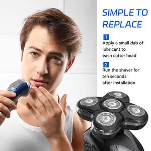 2 cabezales de repuesto de cinco cuchillas para afeitadoras eléctricas de hombre, para un afeitado preciso de cara y cuerpo - Product Image 4