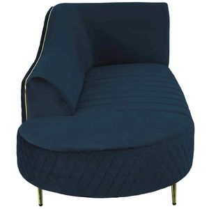 Tumbona moderna de terciopelo Valencia en azul verde azulado para sala de estar - Product Image 6