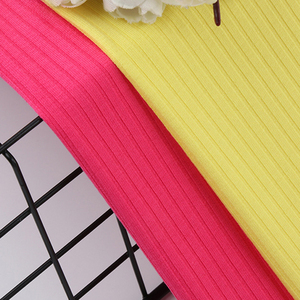 Tissu tricoté côtelé en polyester spandex coloré et écologique, couleur unie, 230 g/m² 2x2, pour filles, vente en gros - Product Image 6