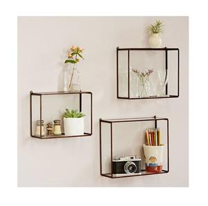 Nouvel ensemble d'étagères murales de forme carrée au design antique fait à la main de 3 avec une grande qualité et des matériaux à très bon prix - Product Image 1