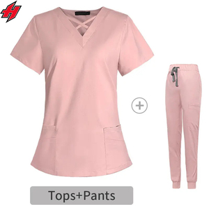 Uniforme médical personnalisé de soins infirmiers pour clinique dentaire, vêtements de gommage en gros pour infirmières, ensemble de gommage réutilisable pour hôpital - Product Image 2