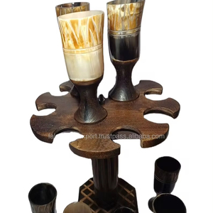 Viking Horn 60ml Verre à liqueur poli écologique pour vodka bière whisky-Buffalo Horn Tequila Shots From Falak World Export - Product Image 2