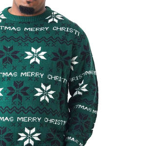 Pull en maille à col rond pour homme, tendance, respirant, chaud pour l'hiver, décontracté, avec motif de Noël - Product Image 5