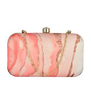 Decorative <b>Epoxy</b> Resin Women Clutch Purse Handbag <b>Metal</b> Affordable Resin Clutch Party Handbag Slings for Selling - Product Image 2