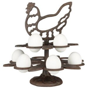 Traditional Iron <b>Egg</b> Holder With Carved Detailing Suitable For Ethnic Interior Style And Vintage <b>Decoration</b> - Product Image 1